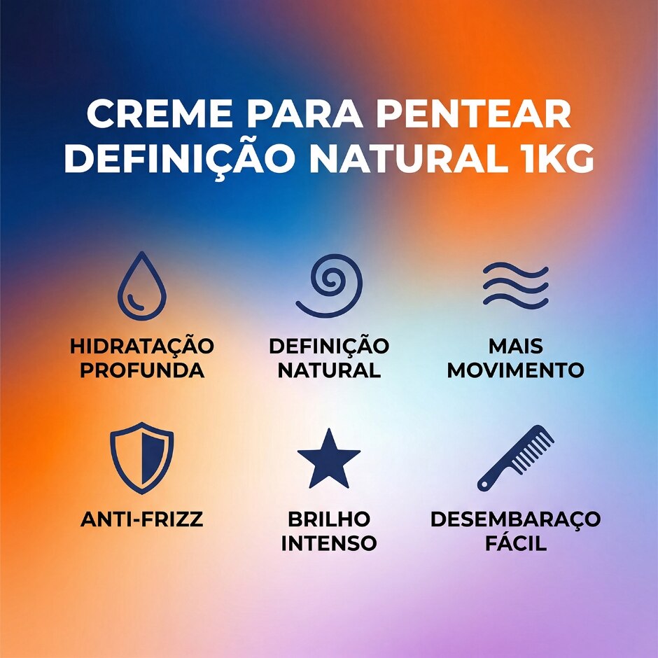 Infográfico — Creme Para Pentear Definição Natural 1kg, foto oficial da loja Salon Line