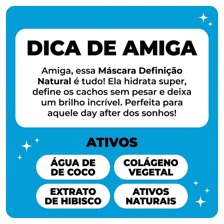 Dica de amiga — Máscara de Tratamento Definição Natural 300g, foto oficial da loja Salon Line