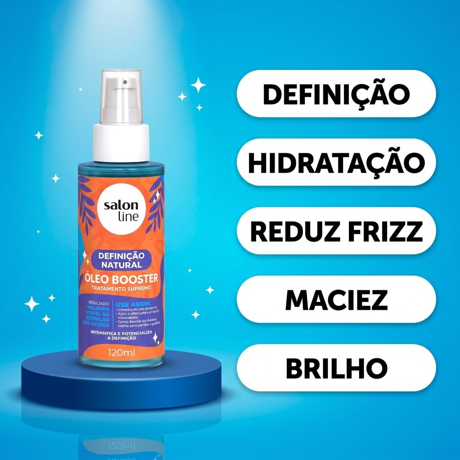 Benefícios — Óleo Booster Definição Natural 120ml, foto oficial da loja Salon Line