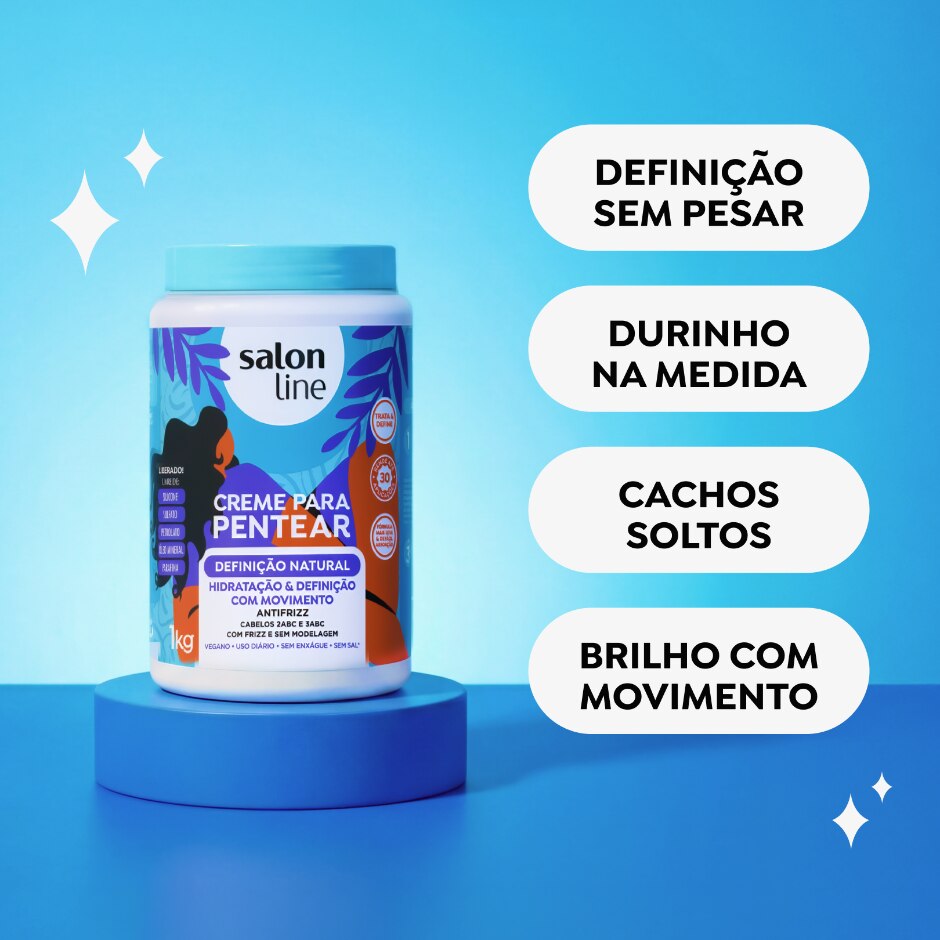 Benefícios — Creme Para Pentear Definição Natural 1kg, foto oficial da loja Salon Line