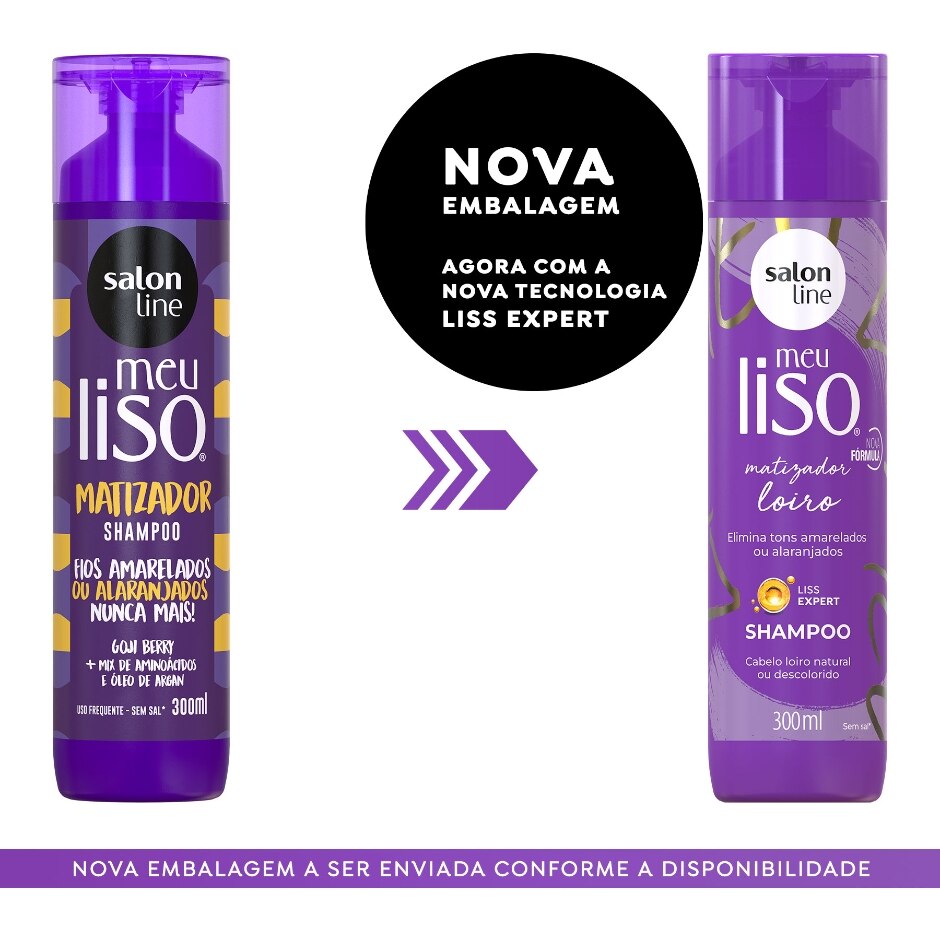 Shampoo Meu Liso Matizador Loiro Salon Line