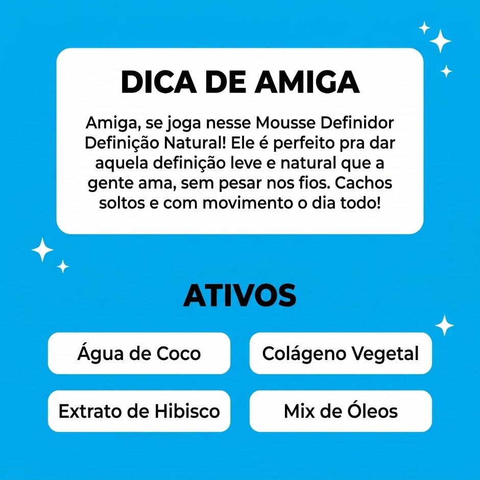 Dica de amiga — Mousse Definidor Definição Natural 240ml, foto oficial da loja Salon Line