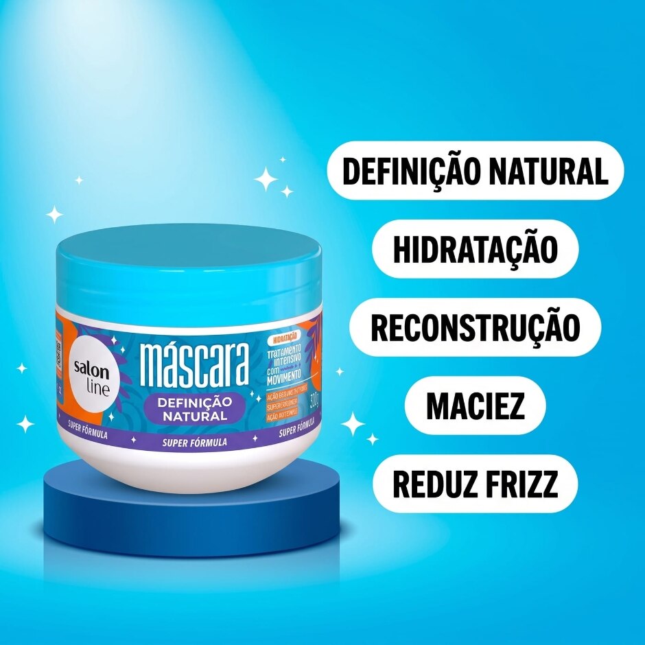 Benefícios — Máscara de Tratamento Definição Natural 300g, foto oficial da loja Salon Line
