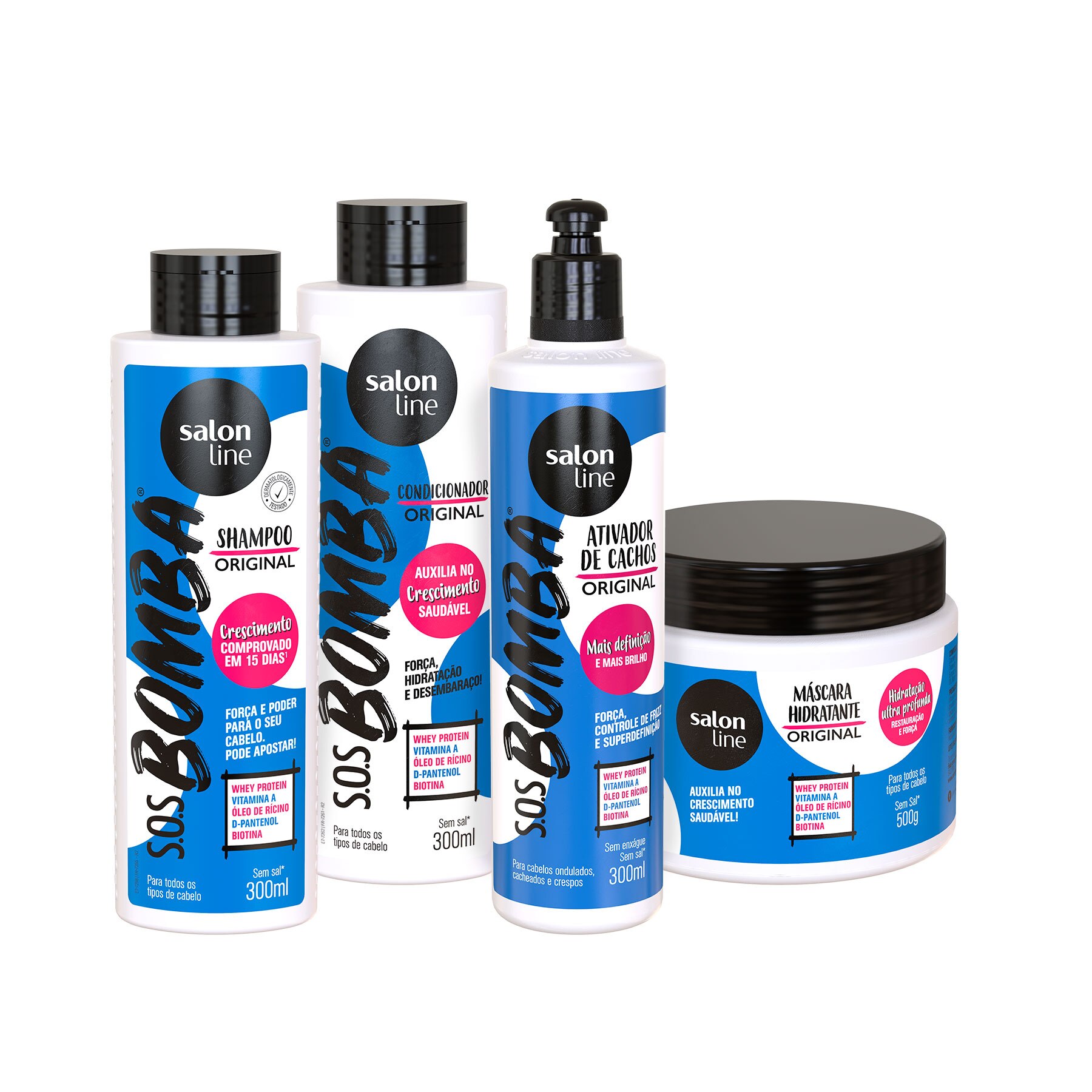 Kit Salon Line Crescimento Capilar Sos Bomba Com Ativador