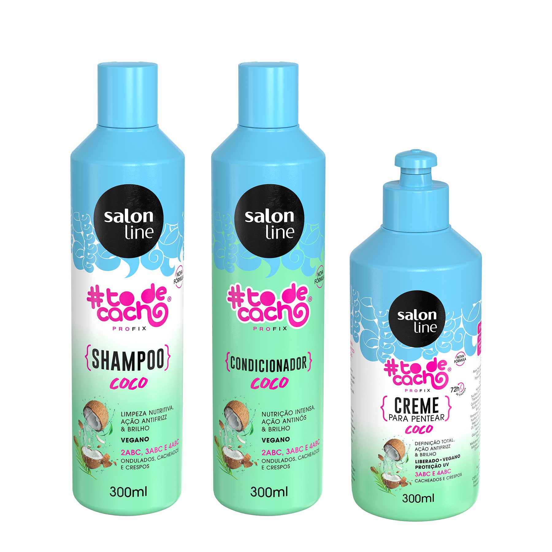 Kit Nutricao Capilar De Coco Todecacho 3 Produtos Salon Line