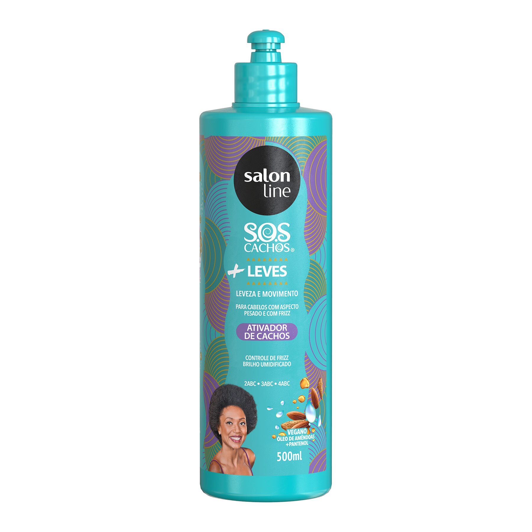 Ativador De Cachos S O S Cachos Oleo De Amendoas Salon Line 500ml