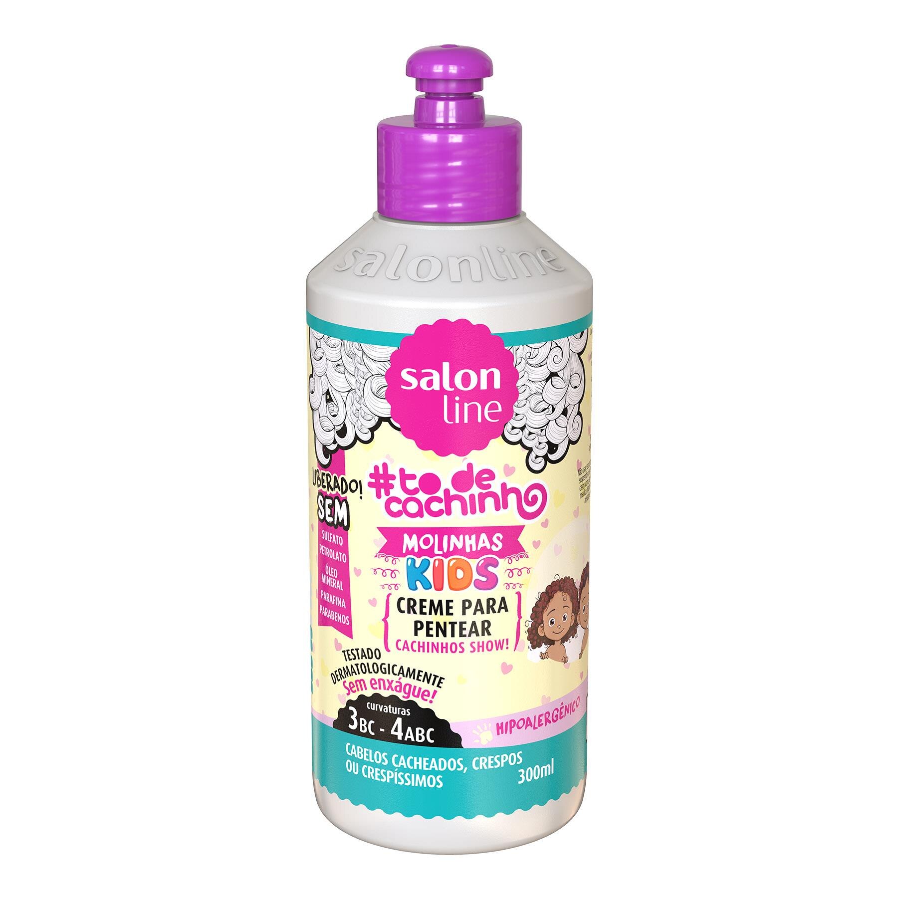 Creme Para Pentear Todecachinho Kids Cachos E Crespos Salon Line 300ml