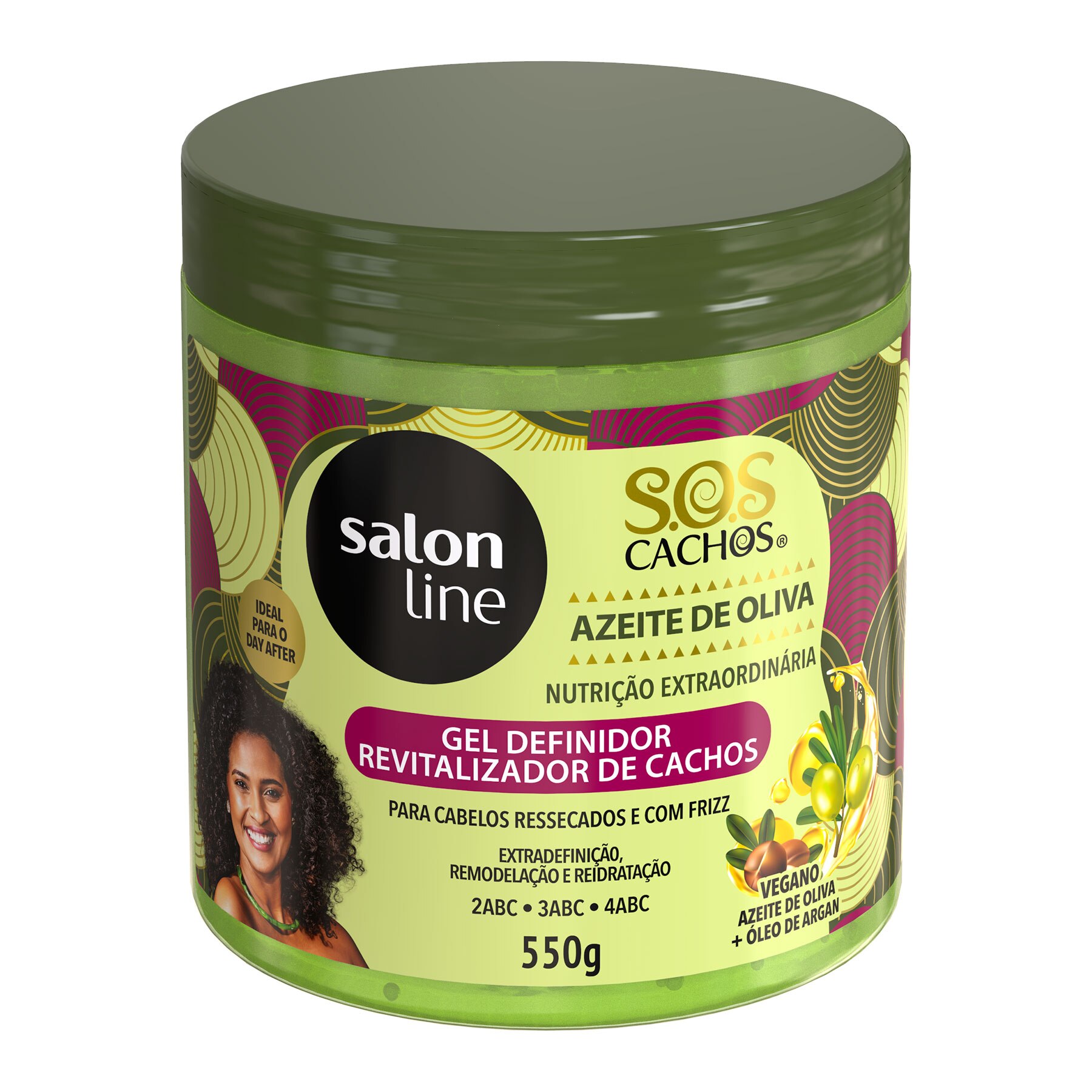 Gel Definidor Salon Line Sos Cachos Azeite De Oliva 550g