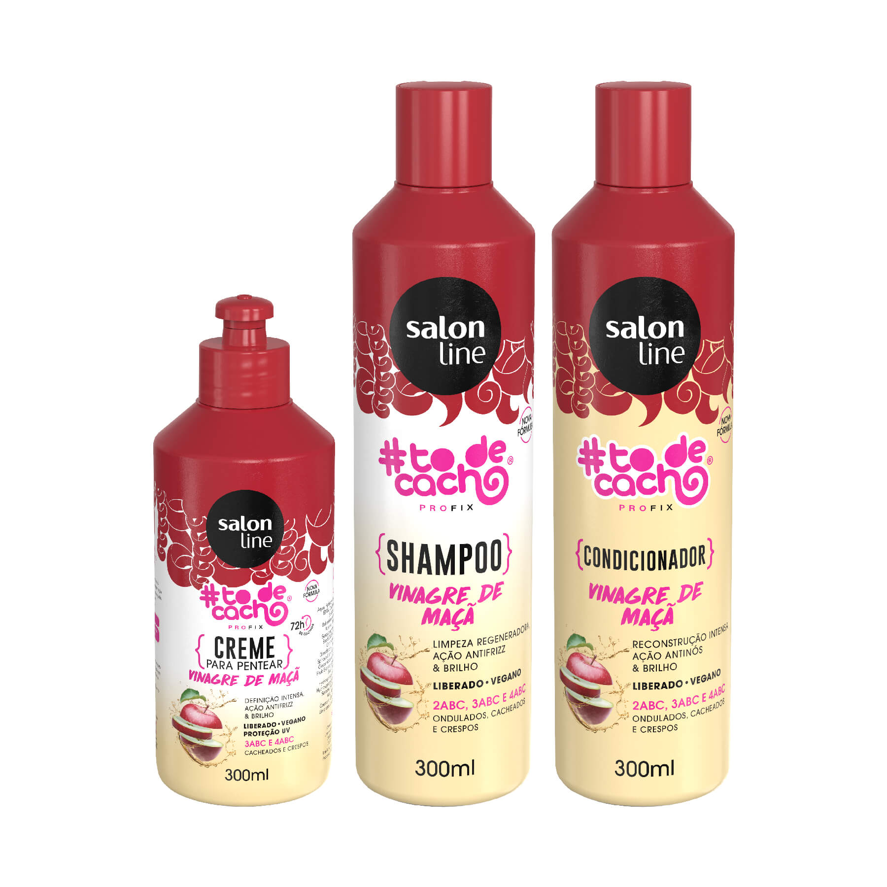 Kit Vinagre De Maca Salon Line Com Creme Para Pentear