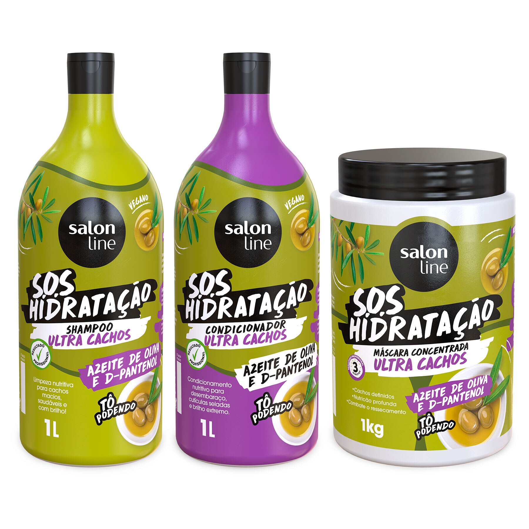 Kit S O S Hidratacao Para Cabelos Cacheados Ultra Cachos