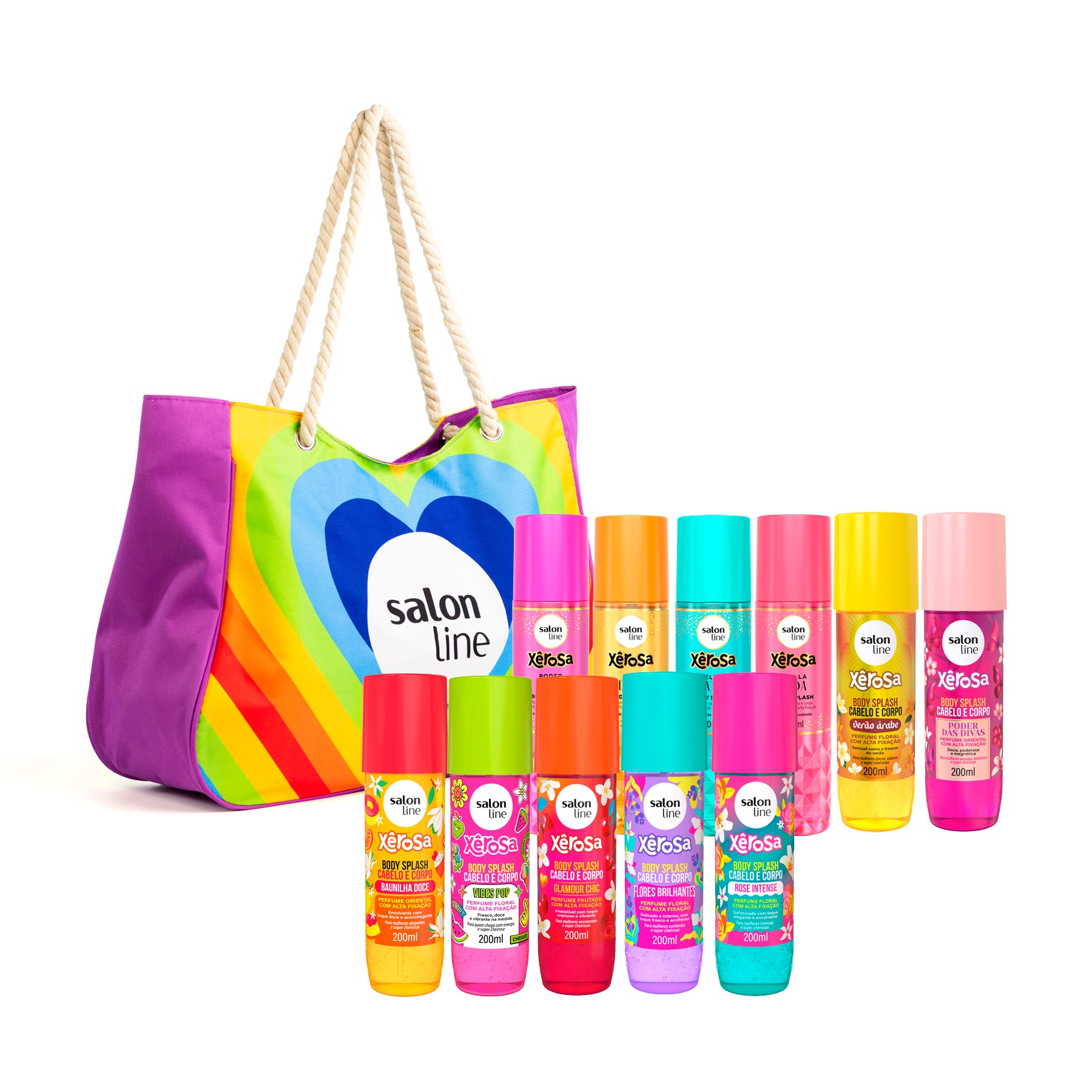 Kit Presenteável Coleção Completa Xêrosa Body Splashes